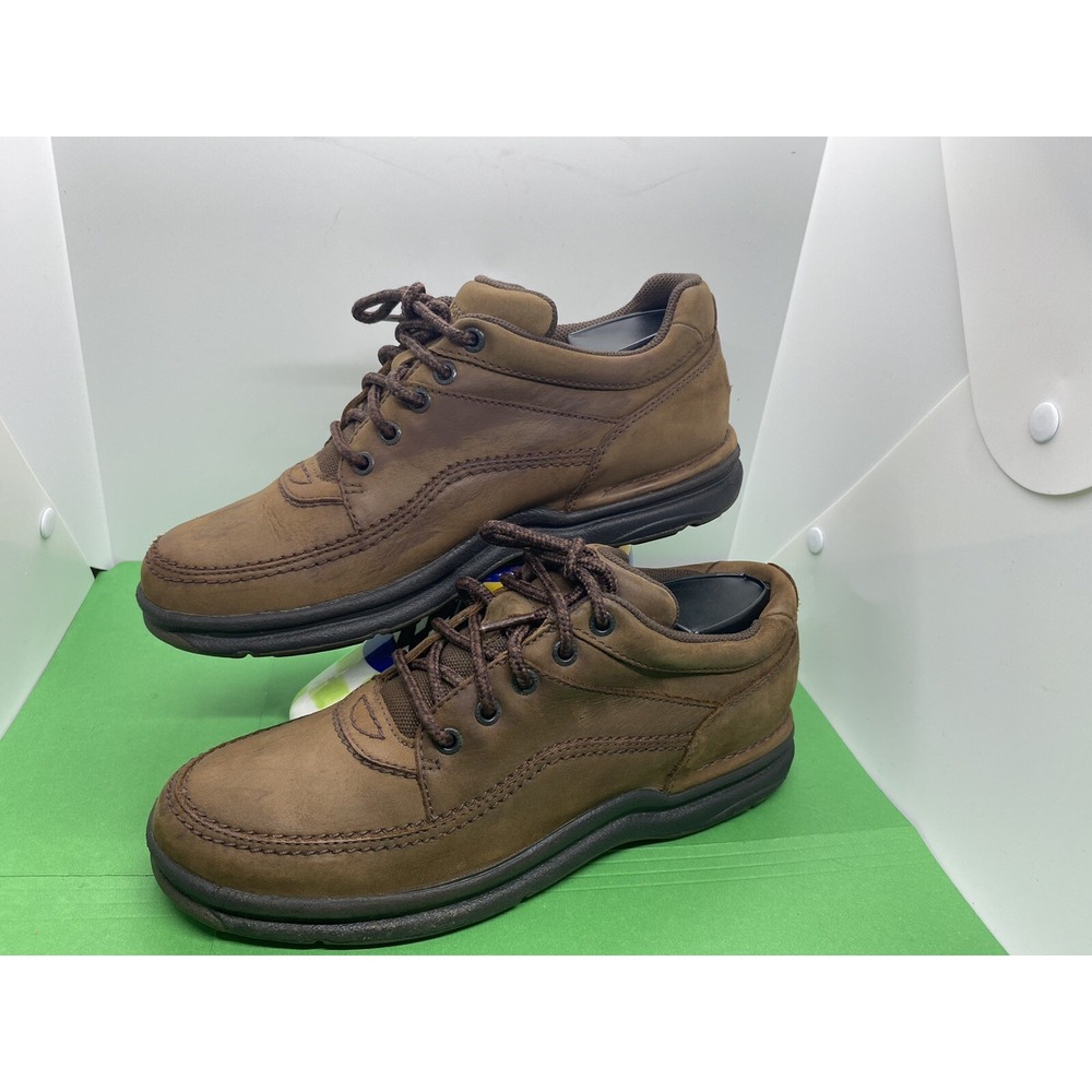 Rockport Mens Brown Lace Up Comfort Shoes Size 8.5M MWT17 Leather Oxford